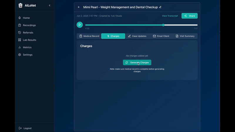 Predictive Charge Capture Agent